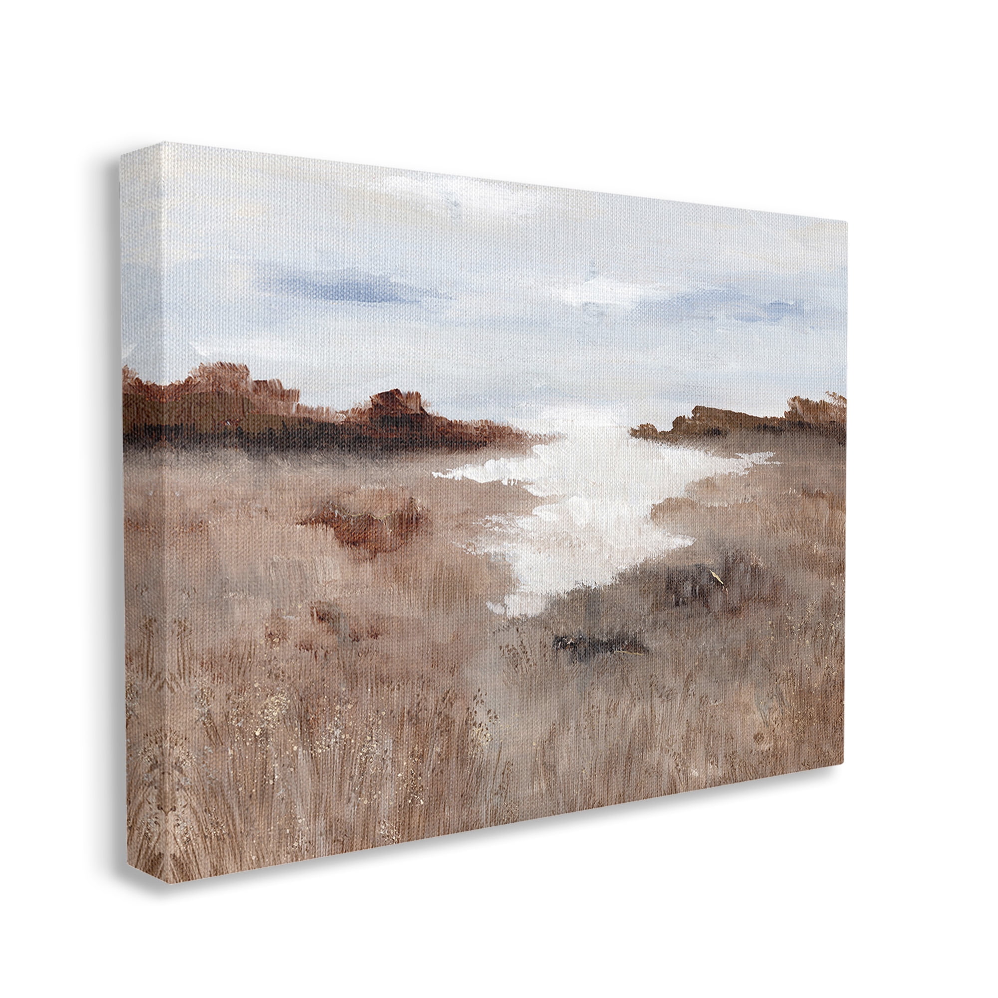 Stupell Industries Field with Arid Vegetation Landscape Painting Gallery Wrapped Canvas Art Print Wall Art, 30 x 24