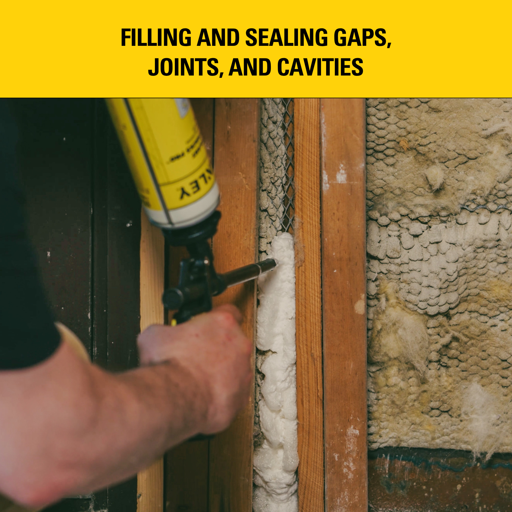 Stanley F905P Gaps & Cracks Pro Foam Sealant - Expanding Polyurethane Foam for Wide Gaps & Cracks - Waterproof - Gun Use (Not Included), 24oz - 2 Pack