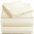 thumbnail image 1 of Striped Bed Sheet Set 1800 Luxury Soft Microfiber Deep Pocket 3-Piece Bedding Set - Wrinkle, Stain, Fade Resistant - Light Beige Twin, 1 of 4