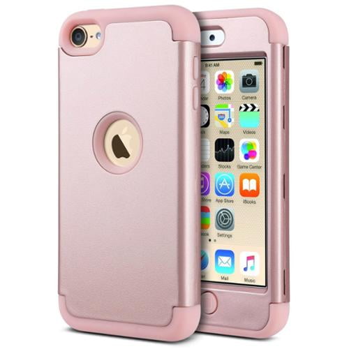 Ulak Ipod Case For 7th 6th 5th Generation Ipod Touch 7 6 5 Case Heavy Duty Knox Armor Cover For Apple Ipod Touch 5th 6th 7th Gen Rose Gold Walmart Com