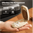 thumbnail image 3 of Pill Cutter Splitter for Small and Tiny Pills, 1/2 1/4 Pill Splitter for Small Pills,Vitamins, Tablets in Half or Quarters, Accurate and Easy Cutting, Stainless Steel Blade, Back Storage (Green), 3 of 7