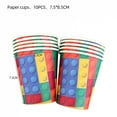 thumbnail image 3 of Building Blocks Birthday Party Child Decoration Foil Balloon Disposable Tableware Hat Cups Plates Baby Shower Toy Gift Supplies, 3 of 10