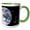 Green/White, variant on 3drose, Solar System - Earth and Moon, 15oz Mug