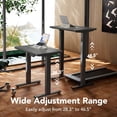 thumbnail image 4 of CHITOOMA 55" x 28" Electric Standing Desk Adjustable Height, 4 Memory Height Settings, Headphone Hook, Cable Manager, Sit Stand Up Desk for Home Office & Computer Workstation, Grey, 4 of 7