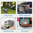 thumbnail image 3 of Small Animal Carrier Bag, Guinea Pig Rabbit Travel Carrier Breathable Mesh Window Pet Portable Hand Bag for Hamster Bird Bunny Bearded Dragon Kitty and Etc (Grey), 3 of 21