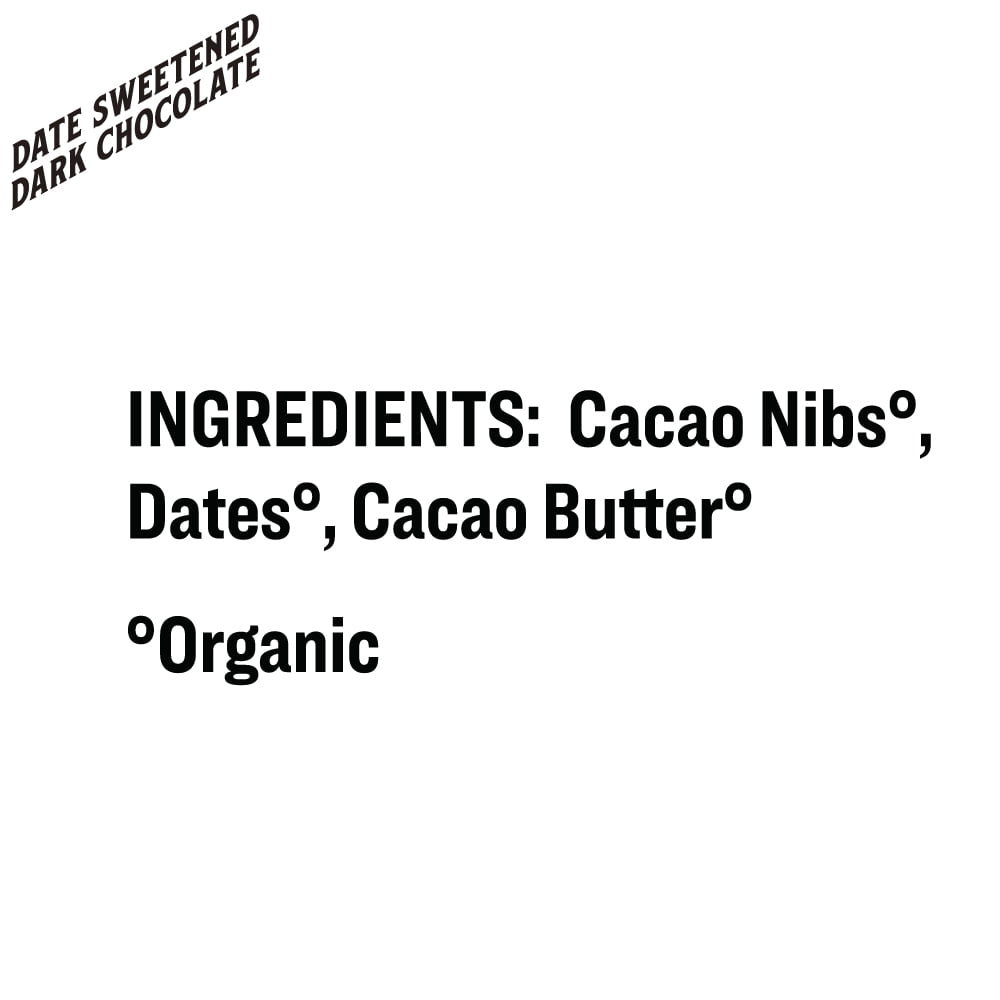 Rawmio - Organic Premium Date Sweetened Dark Chocolate Bar - 65% Cacao, 1.76oz bar, 12 Pack