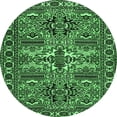 thumbnail image 1 of Ahgly Company Indoor Round Persian Emerald Green Traditional Area Rugs, 8' Round, 1 of 4
