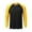 AB38 Yellow, variant on Tisuna Men Autumn T-Shirts Stretch Crew Neck Tops Men Color Blocking Outfits For Athletic Casual Size L