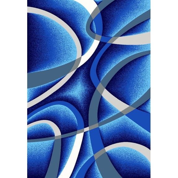 Premium 3D Hand Carved Modern Contemporary Abstract 5X8 5x7 Rug 2305 Ocean