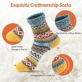 thumbnail image 4 of Wool Socks - Wool Socks for Women Men Soft Thick Warm Winter Knit Vintage Crew Socks Casual, 4 of 7