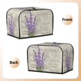 thumbnail image 4 of Vintage lavender flower stamp 2 slice toaster bakeware cover protector dustproof kitchen clean tools organizer, 4 of 4