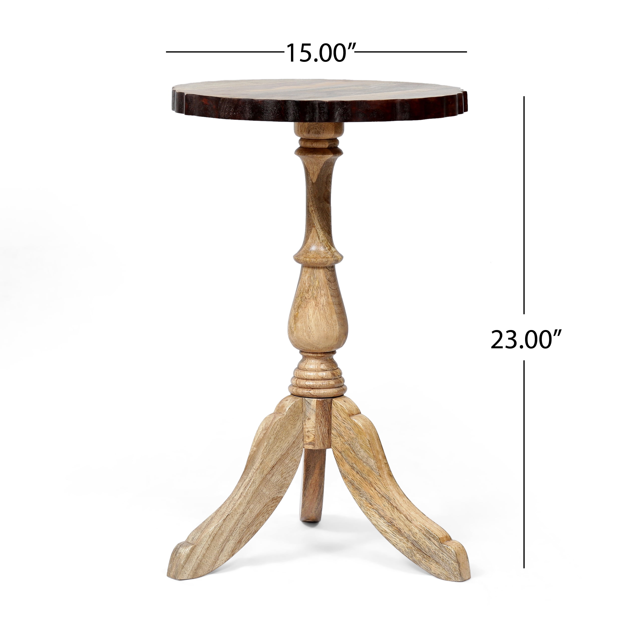 Noble House Rooker Mango Wood End Table (Set of 2), Natural