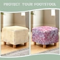 thumbnail image 6 of SCRAWLGOD Leopard Print Violet Pink Square Ottoman Cover, Stretch Square Ottoman Covers Slipcover, Cover for Storage Stool, Footstool Protection for Living Room, 6 of 7