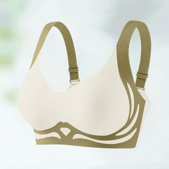 qucoqpe Womens Seamless Bra No Underwire Comfort Push Up Bras Solid Color Patchwork Soft Wireless Bralette Full Coverage Sport Everyday Bras for Women