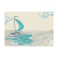 thumbnail image 1 of Ambesonne Nautical Jigsaw Puzzle, Cloudy Sailing Boat, Heirloom-Quality Fun Activity for Family Durable Cardboard, 1000 pcs, Aqua Beige, 1 of 2