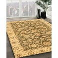 thumbnail image 2 of Ahgly Company Indoor Round Abstract Dark Bisque Brown Oriental Area Rugs, 6' Round, 2 of 6