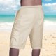 thumbnail image 4 of Pantalones casuales sueltos de cinco pantalones de color sólido elástico con cordón de moda de verano para hombres Pompotops oipoqjl41187, 4 of 8