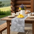 thumbnail image 6 of Table Runner Gray White Leaves Plant Table Decoration for Kitchen Dinning Simple Style Table Decoration for Indoor Outdoor Party Wedding Decor 13x72 Inch, 6 of 7