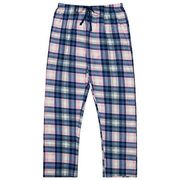 North 15 Ladies Plaid,Plush Fleece Pajama Pants with Drawstring Waist-L1305-Design2-S