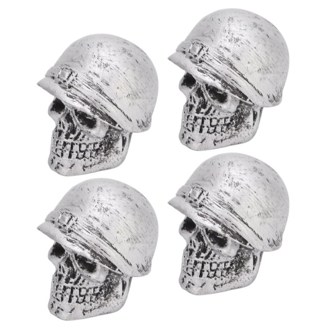 4PCS Skull Style Tire Valve Caps Universal for Cars Trucks Motorcycles