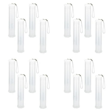 16 Pack Extendable Plastic Paint Brush Case, Clear Long Paint Brush Holder Tube, Storage Pencil Container