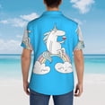 thumbnail image 6 of Fotbe Unicorn And Wine Hawaiian Shirt For Men Unisex Summer Beach Casual Short Sleeve Cotton Linen Button Down Shirts-Large, 6 of 9