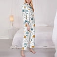 thumbnail image 3 of Rateoe Cute Doodle Turtles Pattern Womens Pajamas Set Long Sleeve Sleepwear Button Down Nightwear Soft Cotton Pj Lounge Sets-XX-Large, 3 of 7