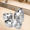 thumbnail image 4 of Set Of 10 Multipurpose Steel Rice Bowls Extra Thick Wall Front Ideal For Daily Meals Parties, 4 of 12