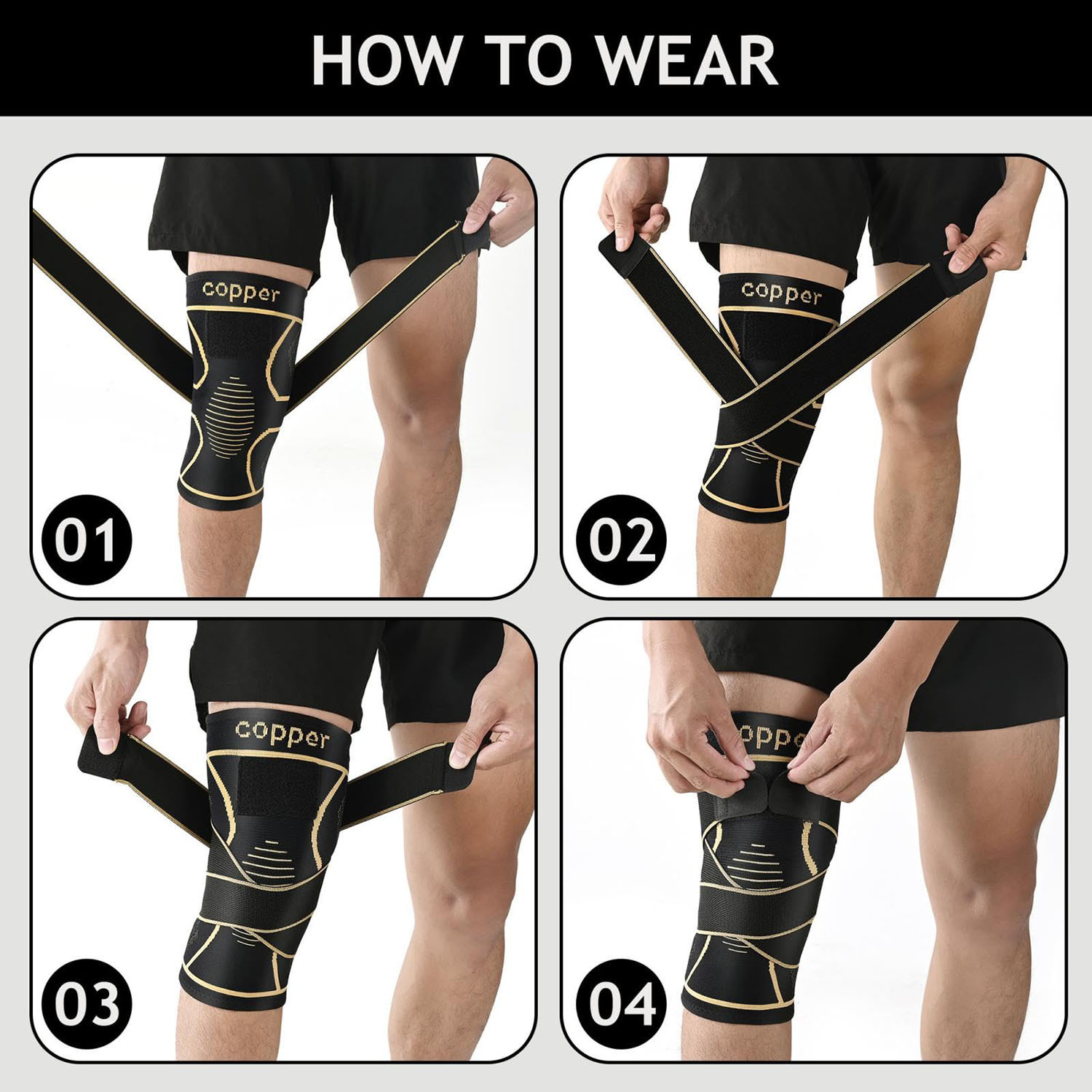 Easymart Copper Knee Brace 2-Pack photo 4