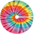 thumbnail image 1 of FMSHPON Tie Dye Xmas Christmas Tree Skirt Stand Mat for Holiday Party Decoration Indoor Outdoor 48 inches, 1 of 6