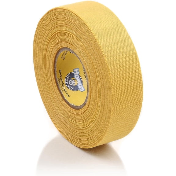 Howies Hockey Tape - 1 Pack Cloth Stick Tape - Yellow - Strong, Long-Lasting Grip for Hockey Stick, Lacrosse and Baseball
