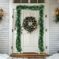 thumbnail image 6 of PONPRNGY Christmas 108IN Green Wreath and Garland Artificial Faux Greenery Norfolk Pine for Holiday Indoor Mantle Decor, 6 of 9