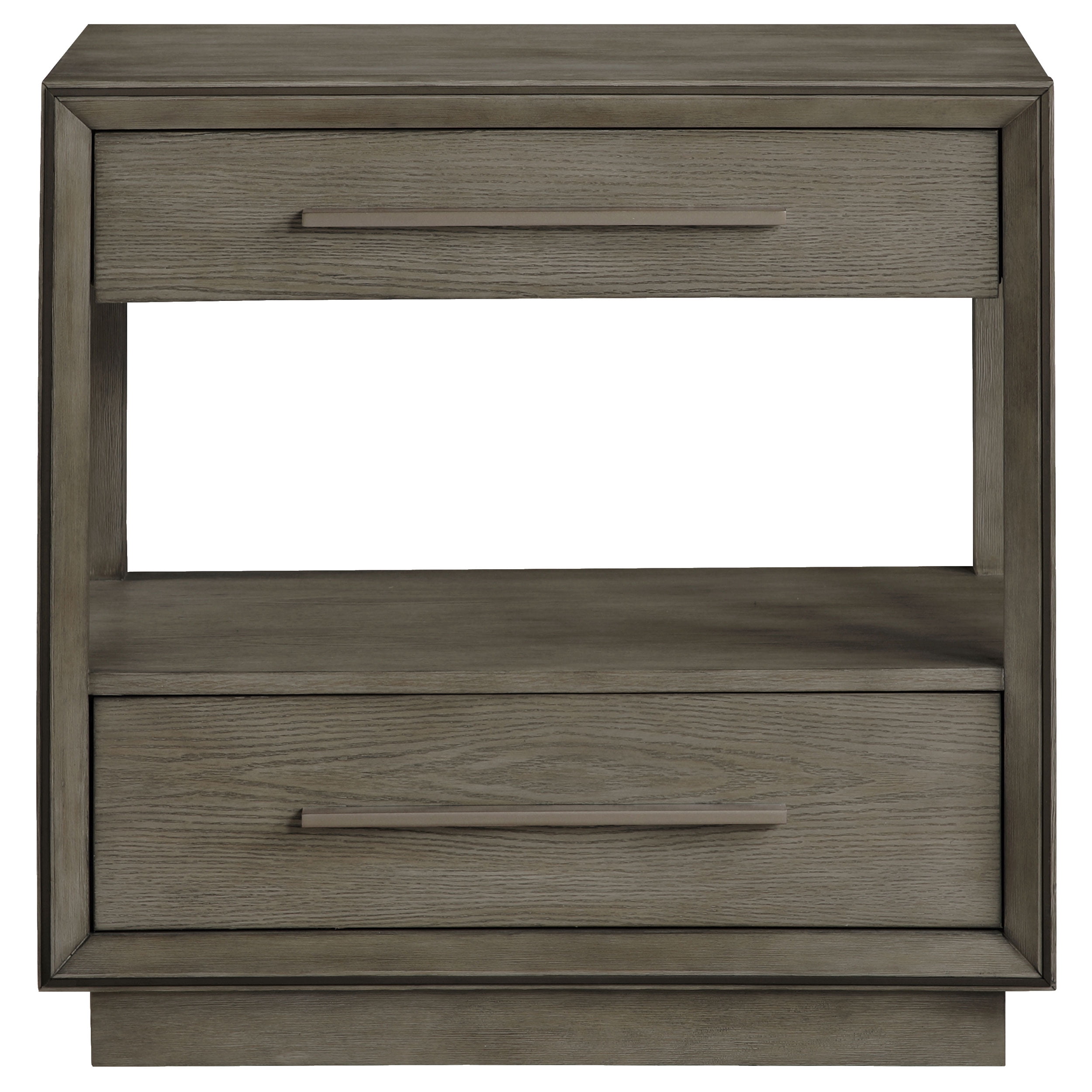 Durango 2-drawer Nightstand Bedside Table Taupe Oak