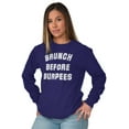 thumbnail image 5 of Brunch Before Burpees Funny Workout Women's Long Sleeve T Shirt Brisco Brands 3X, 5 of 6