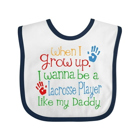 

Inktastic Lacrosse Player Like Daddy Gift Baby Boy or Baby Girl Bib
