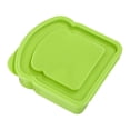 thumbnail image 4 of Caja de sándwich de pan tostado, lonchera bento, soporte reutilizable, portátil con tapa, golosina Verde, 4 of 8
