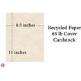 thumbnail image 5 of 8.5 X 11 Stationery Parchment Recycled Paper 65lb. Cover Cardstock - 50 Sheets Per Pack (Natural Cream), 5 of 5