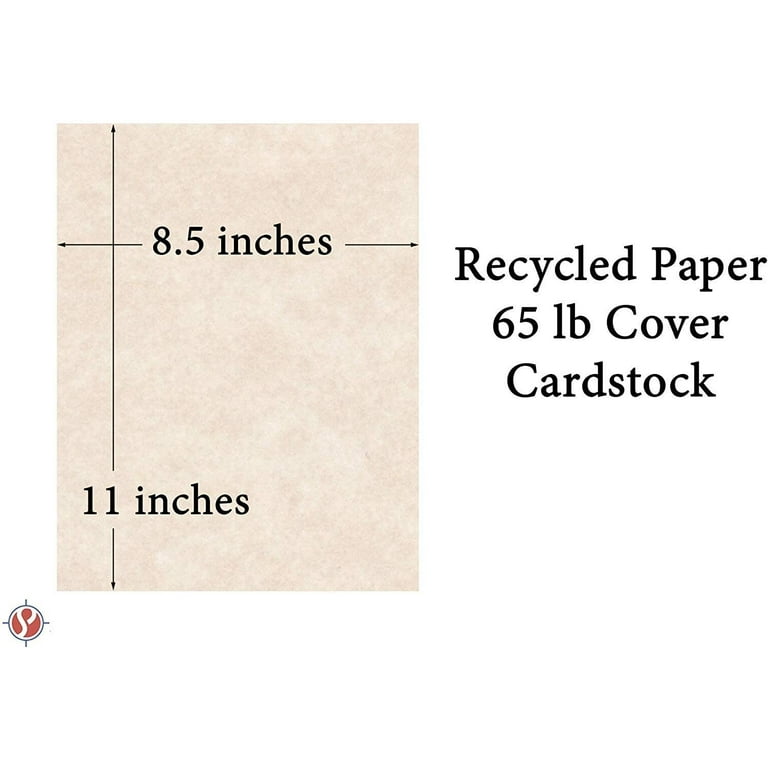 Jam Paper Parchment Cardstock, 8.5 x 11, 65 lb Natural, 50 Sheets/Pack, White