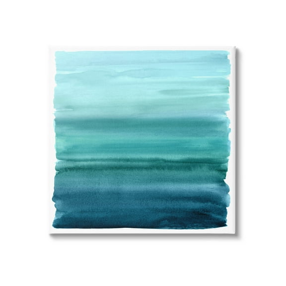 Stupell Industries Gradient Turquoise Brushed Composition Graphic Art Gallery Wrapped Canvas Print Wall Art, Design by Allie Corbin