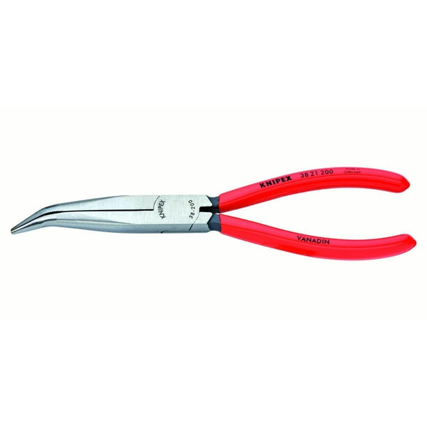 KNIPEX Tools 38 21 200, 8Inch Angled Long Nose Mechanics Gripping