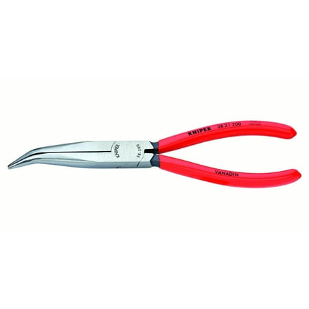KNIPEX Tools 38 21 200, 8-Inch Angled Long Nose Mechanics Gripping