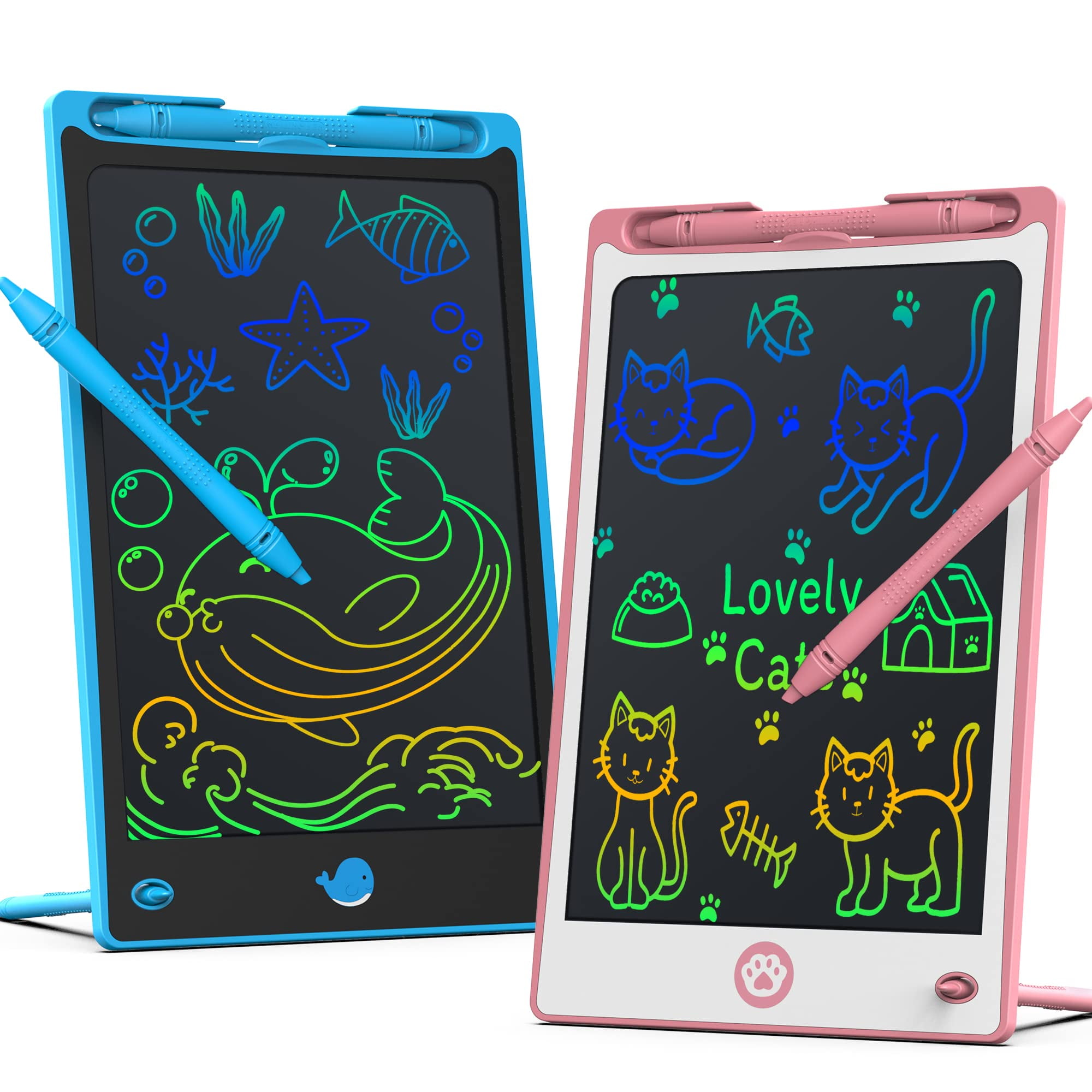 LCD Writing Tablet for Kids, 10 Inch Colorful Toddler Doodle Board Drawing  Pads, Educational Learning Toys for Age 2-3 2-4 3-5 3 4 5 6 7 8 9 4-6 6-8