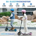 thumbnail image 3 of HOVERMAX Kids Electric Scooter - Ages 6-12, 10mph, 9.3mi Range w/ 7-Color Lights & 7" Tires, 3 of 6