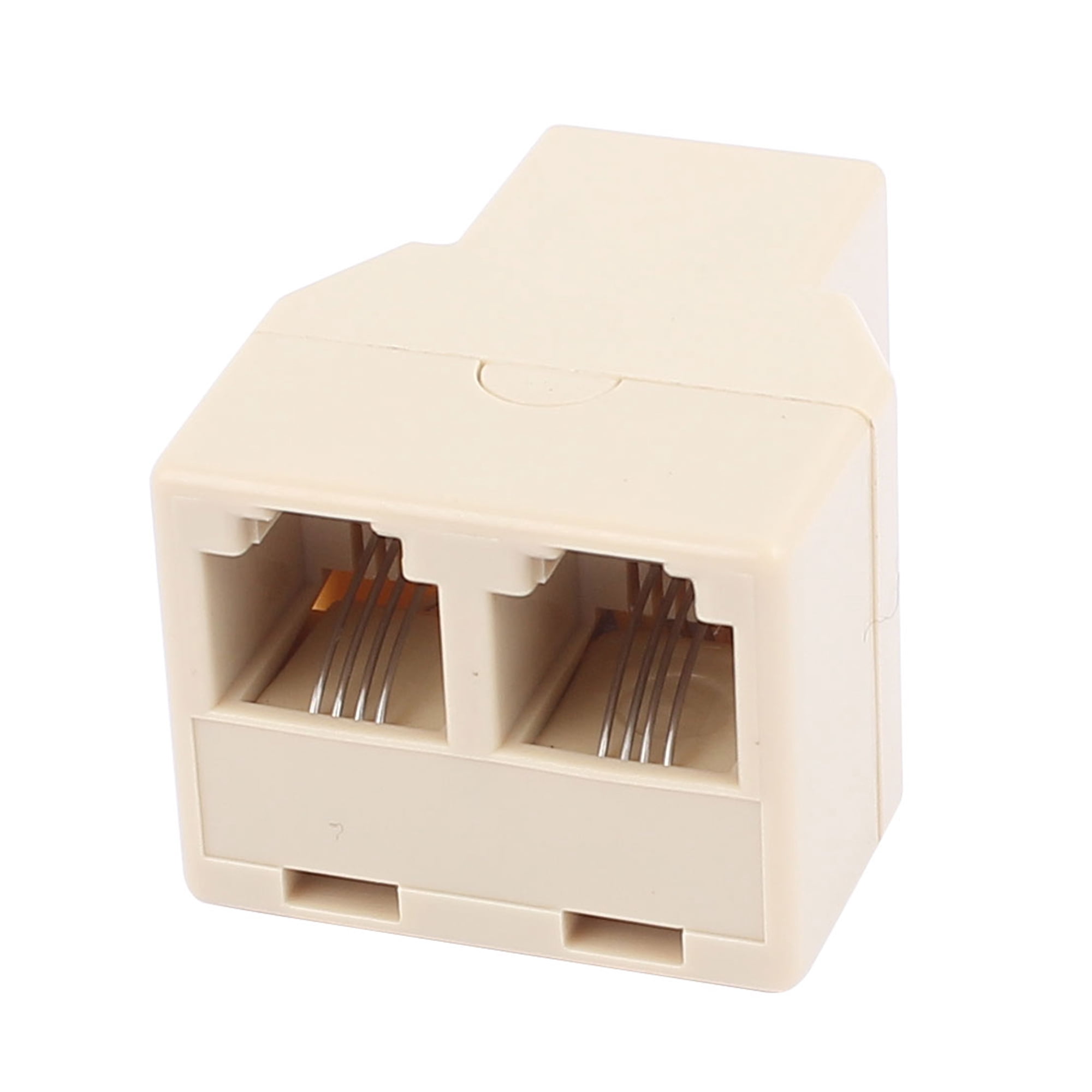 Unique Bargains 3 Way RJ11 6P4C Telephone Extension Connector Phone Jack Adapter Splitter