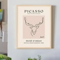 thumbnail image 2 of AatoeaX Picasso Deer Poster Abstract Animals Head Picture Pablo Picasso Line Drawing Prints Minimalist Wall Art Decor Ready to Hang for Bedroom Bathroom Living Room Home Decoration Gifts, 2 of 4