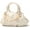 White, variant on Cloud Clutch Purses for Women Soft Leather Dumpling Bag Beaded Slouchy Pouch Bag Small Handbag Crossbody Purse