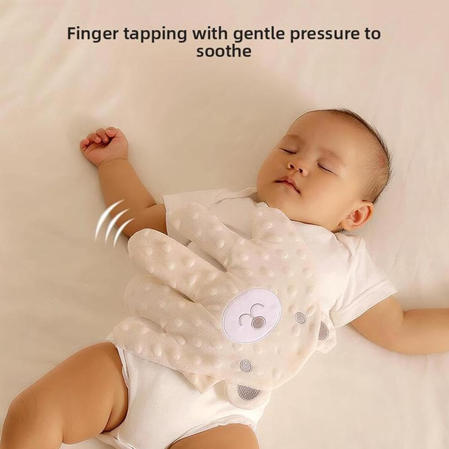 Guanto Soffice Per Neonati - Aiuto Sonno Con Battito Elettrico, Design Peluche, Riempimento Fagioli Rossi - Foto 6