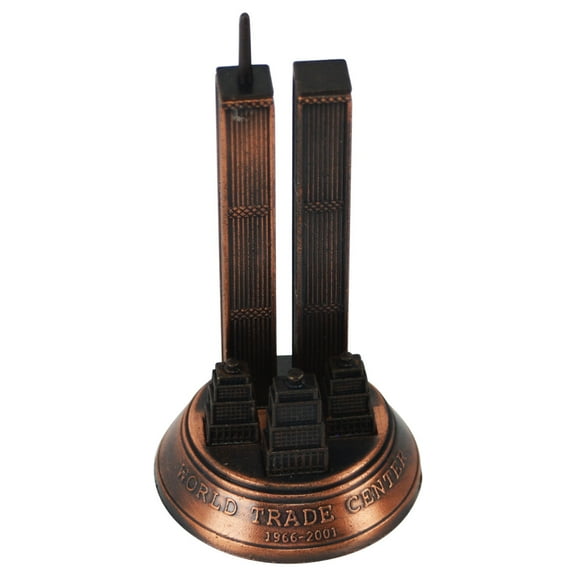 Bronze Metal World Trade Center 9/11 WTC Model Replica Die Cast Pencil Sharpener