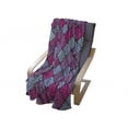 thumbnail image 4 of Geometric Soft Flannel Fleece Throw Blanket, Fashion Feminine Vintage Style Wild Folk Modern Motif, Cozy Plush for Indoor and Outdoor Use, 60" x 80", Aqua Magenta Violet, by Ambesonne, 4 of 6