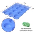 thumbnail image 3 of Big Round Silicone Soap Mold - 4oz, 3'' Round, Thick Individual Loofah Soap Molds with Uniform Big Size and Ease of Use - 14" x 11", 3 of 9